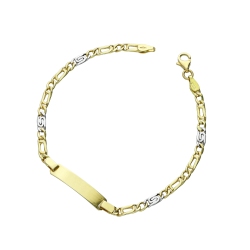 Bracelet en or jaune et blanc 18 carats personnalisable