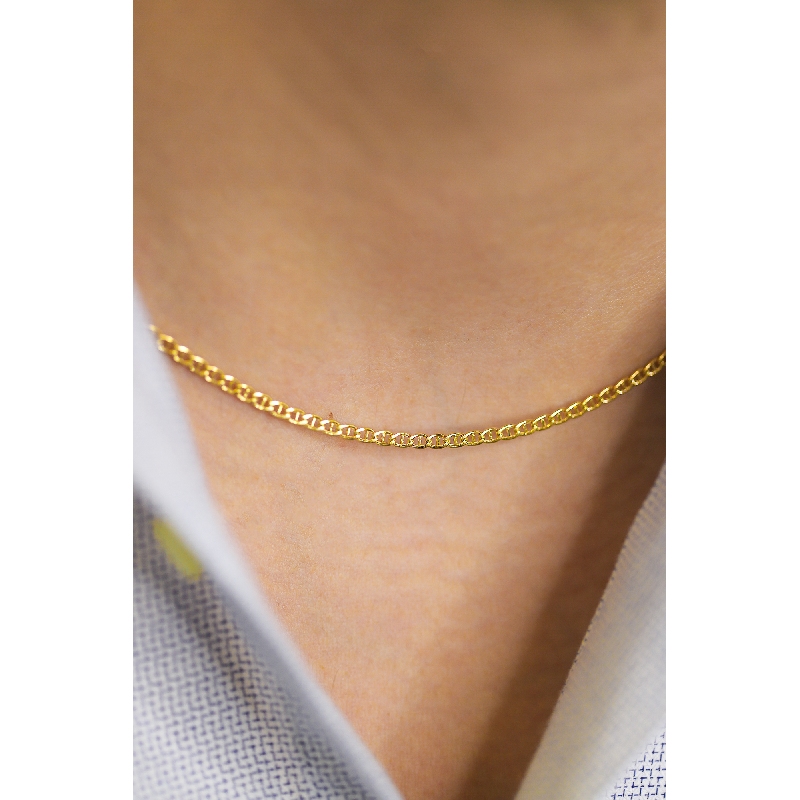 Collier chaîne en or jaune 18k de 50 cm
