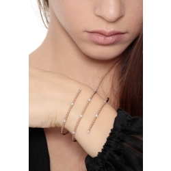 Bracelet en spirale serti de diamants or rose 750 2