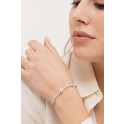 Bracelet or blanc 18k avec trois étoiles en diamants 2