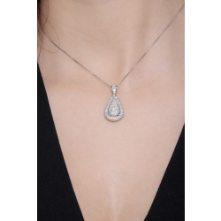 Collier en or blanc 18k serti de diamants ct. 1,28 2