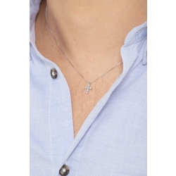 Collar y colgante en forma de cruz 50cm 2