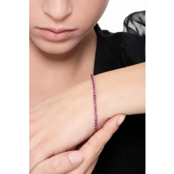 Bracelet Tennis en or blanc 18 carats avec rubis 2