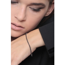 Bracelet Tennis en Or 18k avec Diamants Noirs 2