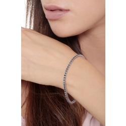 Bracelet Tennis Or 750 avec diamants noirs 2