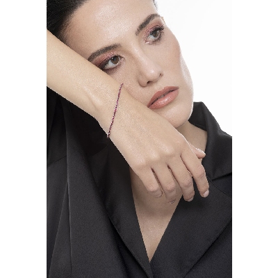 Bracelet Tennis en Or Blanc 18k avec Rubis