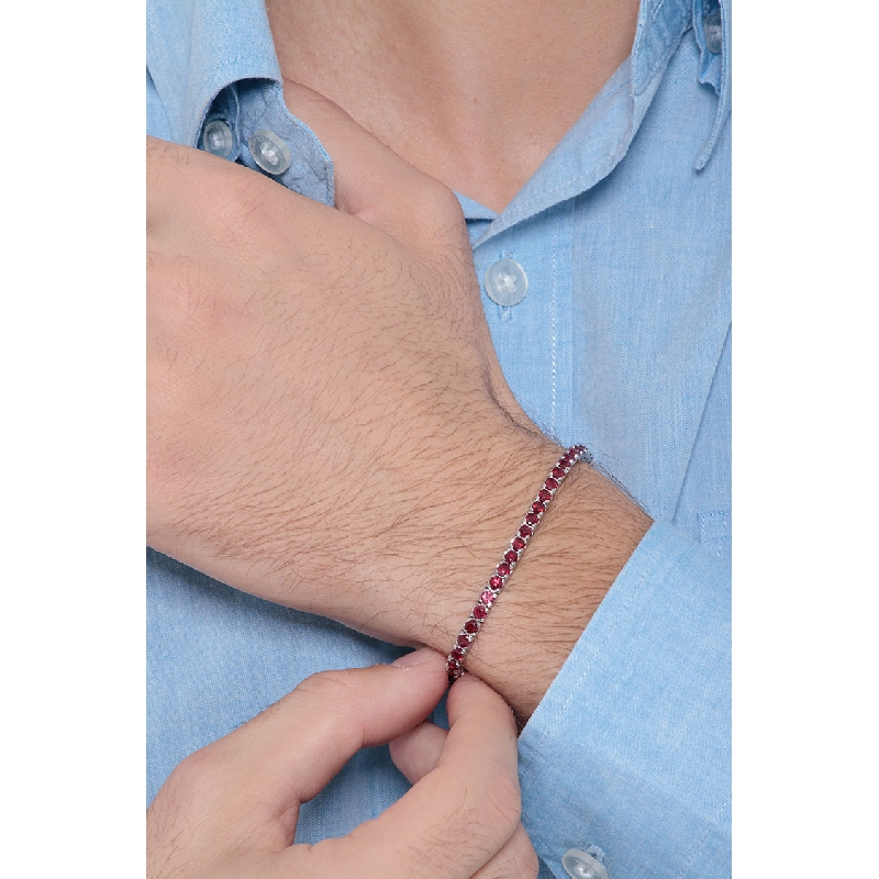 BRACELET TENNIS RUBIS 8,81 CARATS