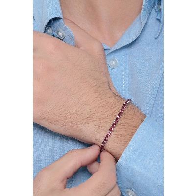 BRACELET TENNIS RUBIS 8,81 CARATS