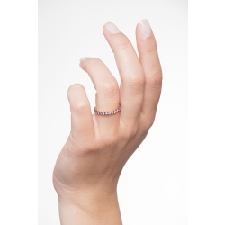 Bague or rose 18k saphirs rose pointes brunies 2