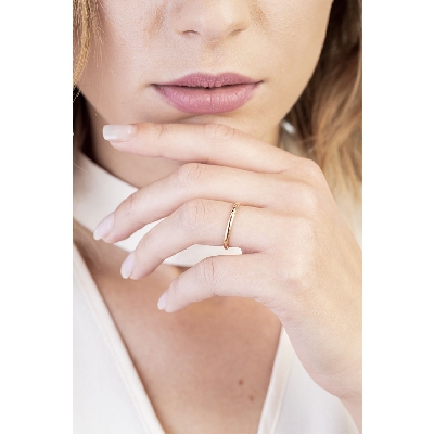 Alliance modèle Francesina en or rose 18k 2.20 mm