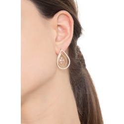 Boucles d’oreilles goutte en or 18k avec diamants 2