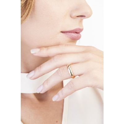 Bague alliance Unoaerre traditionnelle en Or Jaune 18k largeur 4,6 mm