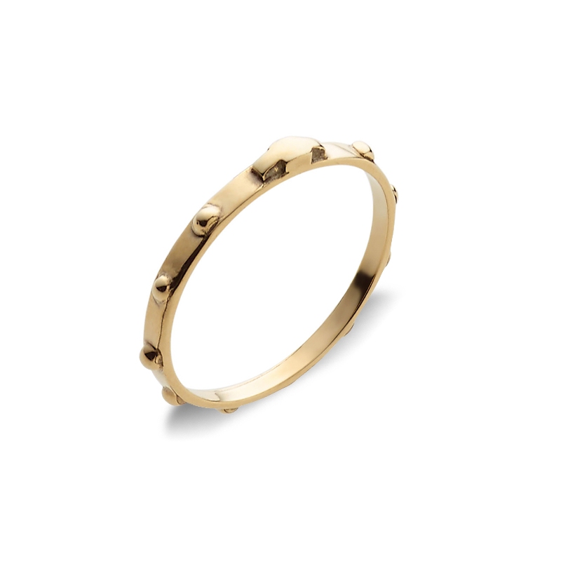 Alliance de mariage modèle Rosaire Or Jaune 18k