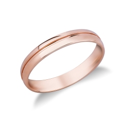 Alliance de mariage en or rose 18k