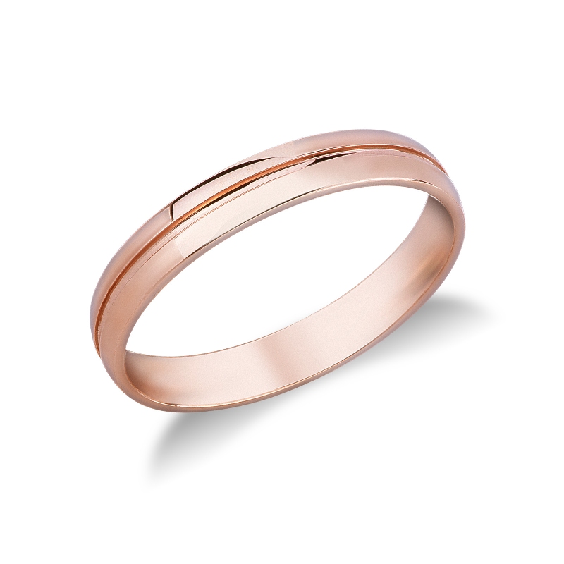 Alliance de mariage en or rose 18k