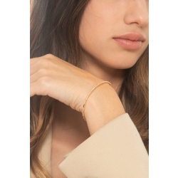 Bracelet semi rigide en or rose 18k avec diamants 2