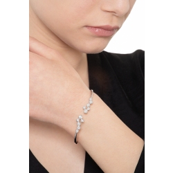 Bracelet rigide or blanc 18k avec diamants 2