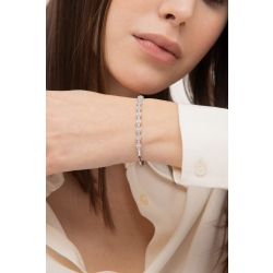 Bracelet semi-rigide avec fleurs et feuilles or 18kt diamants 2