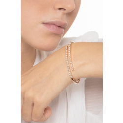 Bracelet rigide en or rose 18k avec diamants 2
