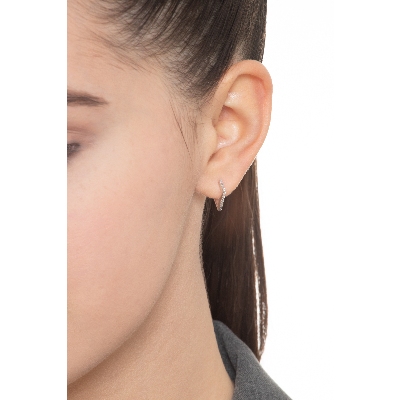 Boucles d'oreilles en or blanc 18ct avec diamants 