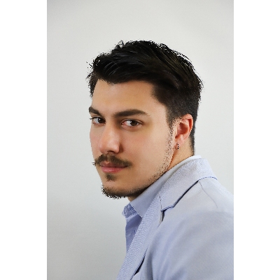 Créole mono en or blanc 18k avec diamants noirs 