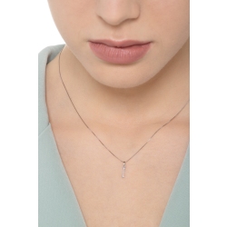 Collier avec la lettre  I en or blanc 18K et diamants 2