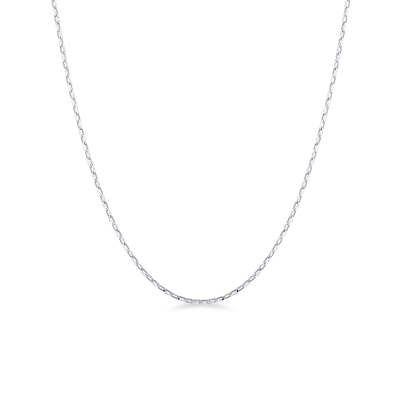 Chaîne en or blanc 18k à mailles rolò 45 cm