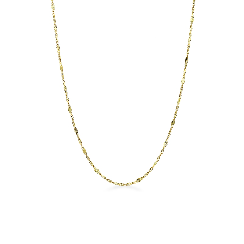 Collier diamanté en or jaune 18k, 50 cm