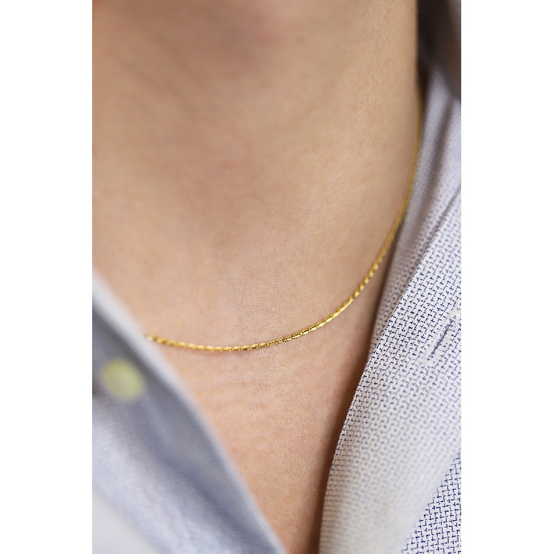 Collier à maillons en or jaune 18k