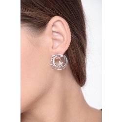 Boucles d'oreilles Lysandra en or blanc 18 carats avec diamants 2