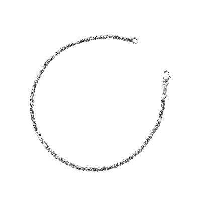 Bracelet boules diamantées en or blanc 18k cm 18