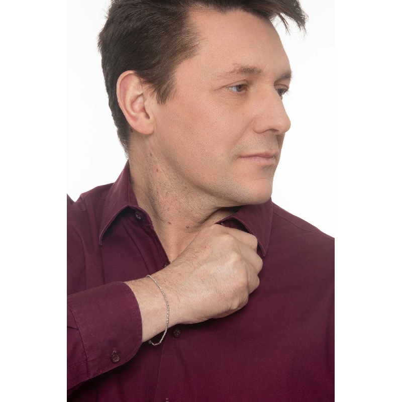 Bracelet boules diamantées en or blanc 18k