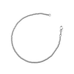 Bracelet boules diamantées en or blanc 18k