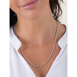Collier avec perles diamantées en or blanc 750 2