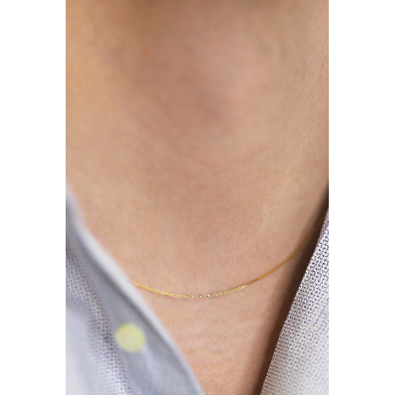 Chaîne vénitienne en or jaune 18 carats,50 cm