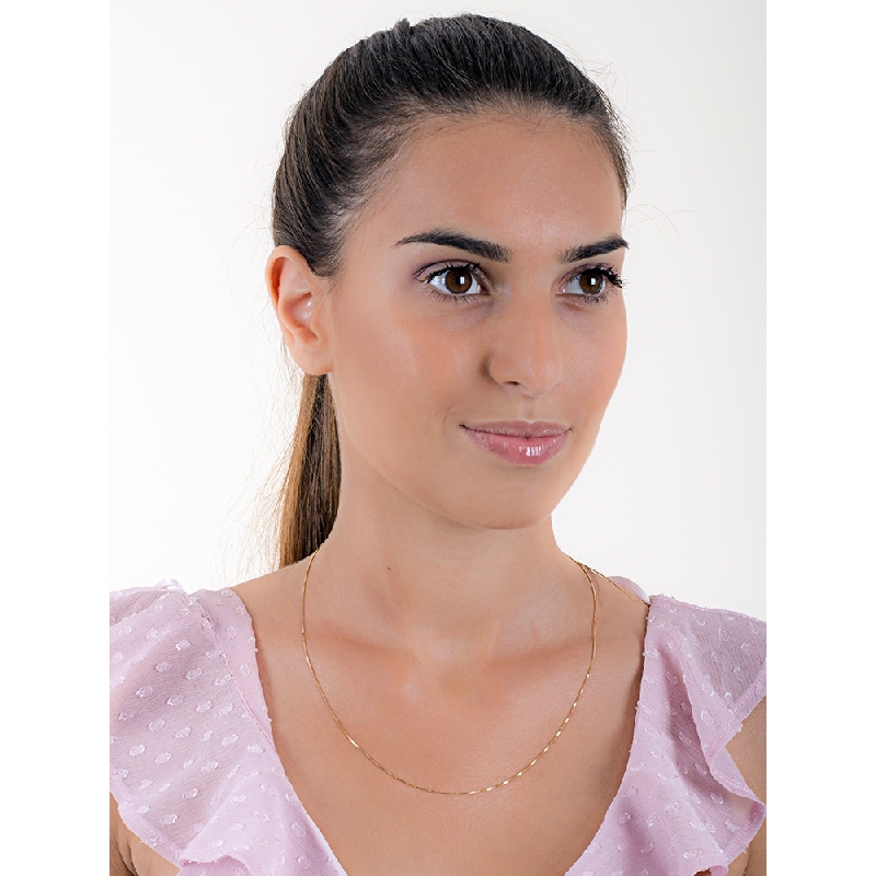 Chaîne vénitienne en or jaune 18 carats,50 cm