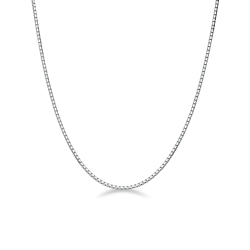 Chaîne vénitienne godronnée en or blanc 18 k