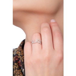 Bague personnalisée prénom  ALICE en diamants 2