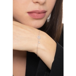 Bracelet Peace&Love en or blanc 18k et diamants 2