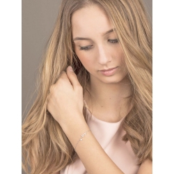 Bracelet avec clé en or blanc 18 carats et diamants 2