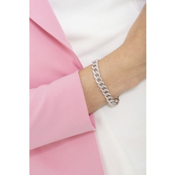 Bracelet  groumette en or blanc 18k et diamants 2