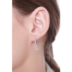 Pendentif  lettre S en or blanc 750 et diamants 2