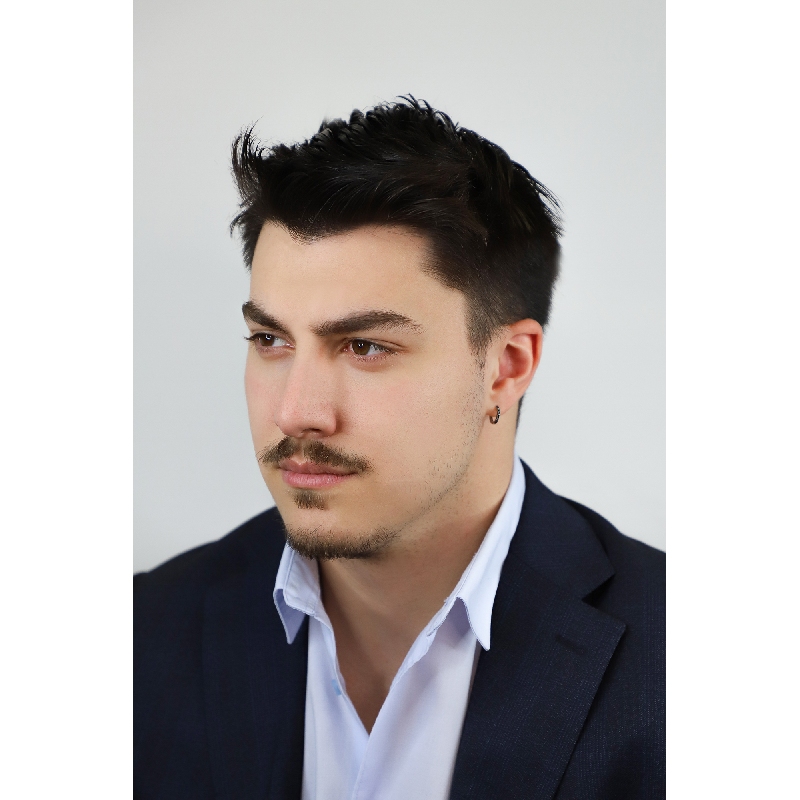 Créole mono homme en or blanc 18 carats avec diamants noirs