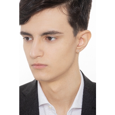 Boucle d'oreille mono pour homme avec diamant or 18k