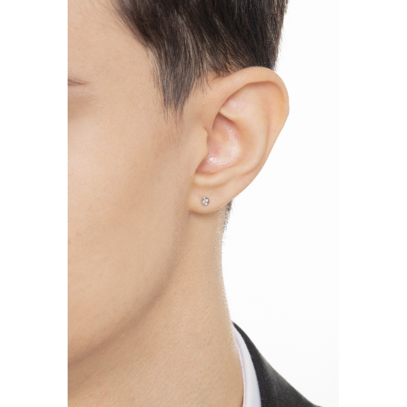 Boucle d'oreille mono pour homme avec diamant or 18k