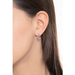 Boucles d'oreilles en or 18k avec saphirs roses 2
