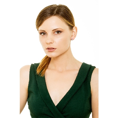 Boucles d'oreilles goutte en or blanc 18k serties de diamants