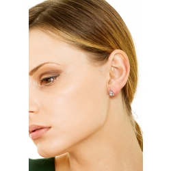 Boucles d'oreilles goutte en or blanc 18k serties de diamants 2