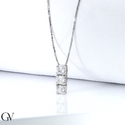 Collier trilogy en or blanc 18k 