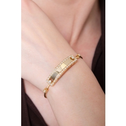 Bracelet avec plaque en or jaune 18 carats sertie de diamants 2